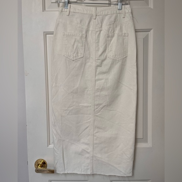 NWT Happily Grey White Denim Midi Skirt - Picture 10 of 14